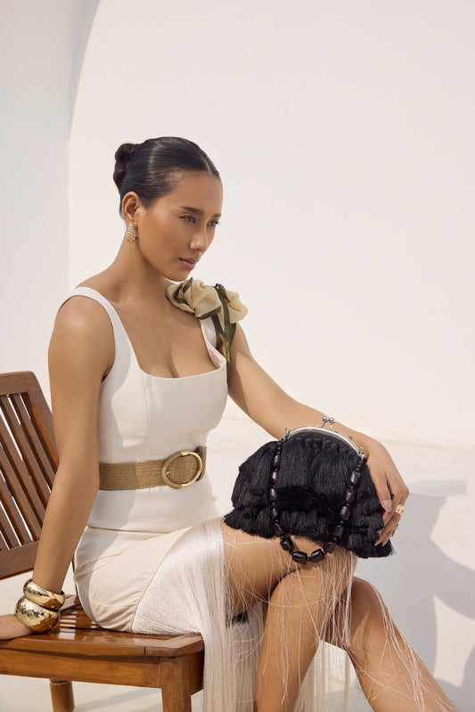 Black Tassel Evening Clutch – Showstopper Party Bag