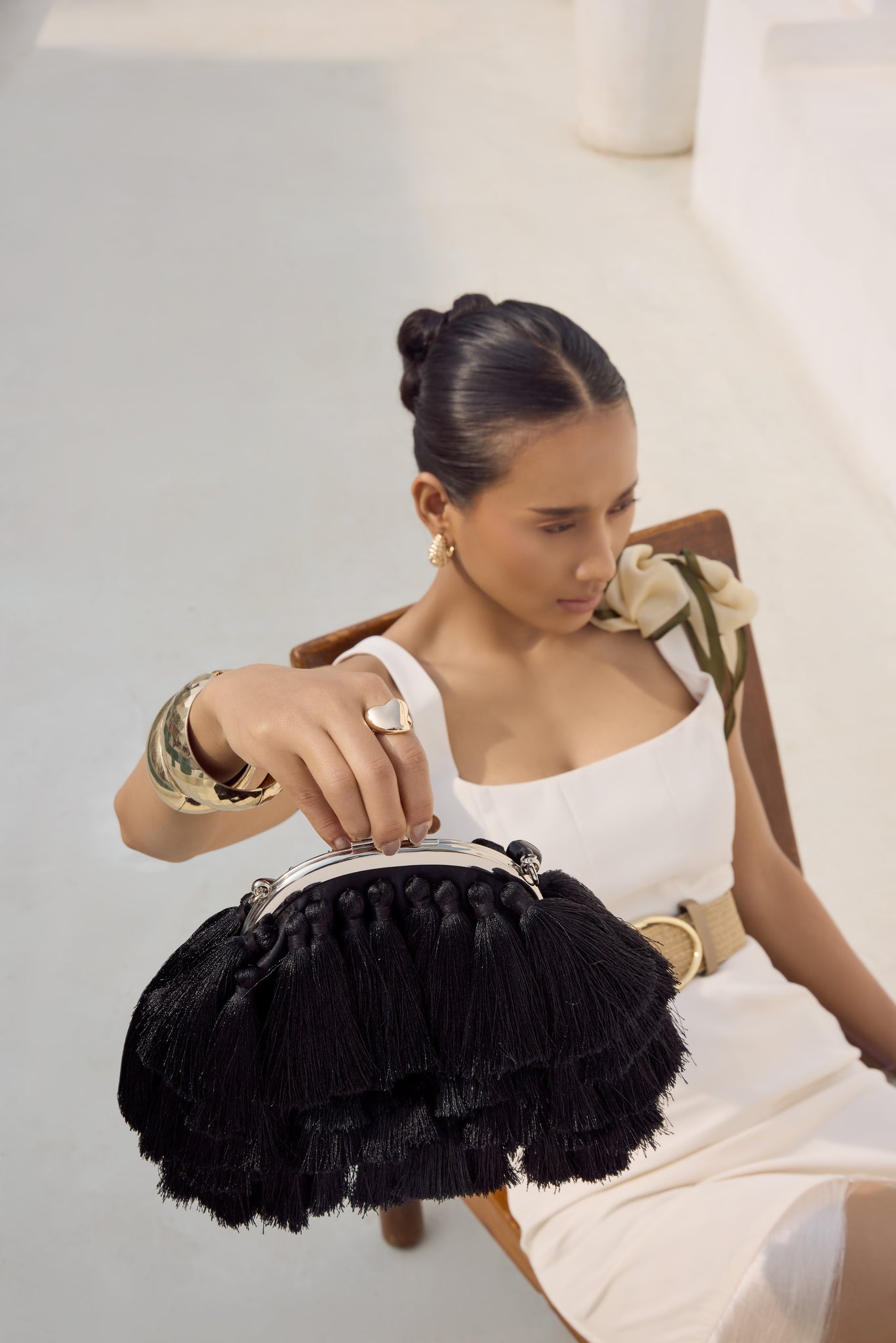 Royal Blue Tassel Evening Clutch – Showstopper Party Bag