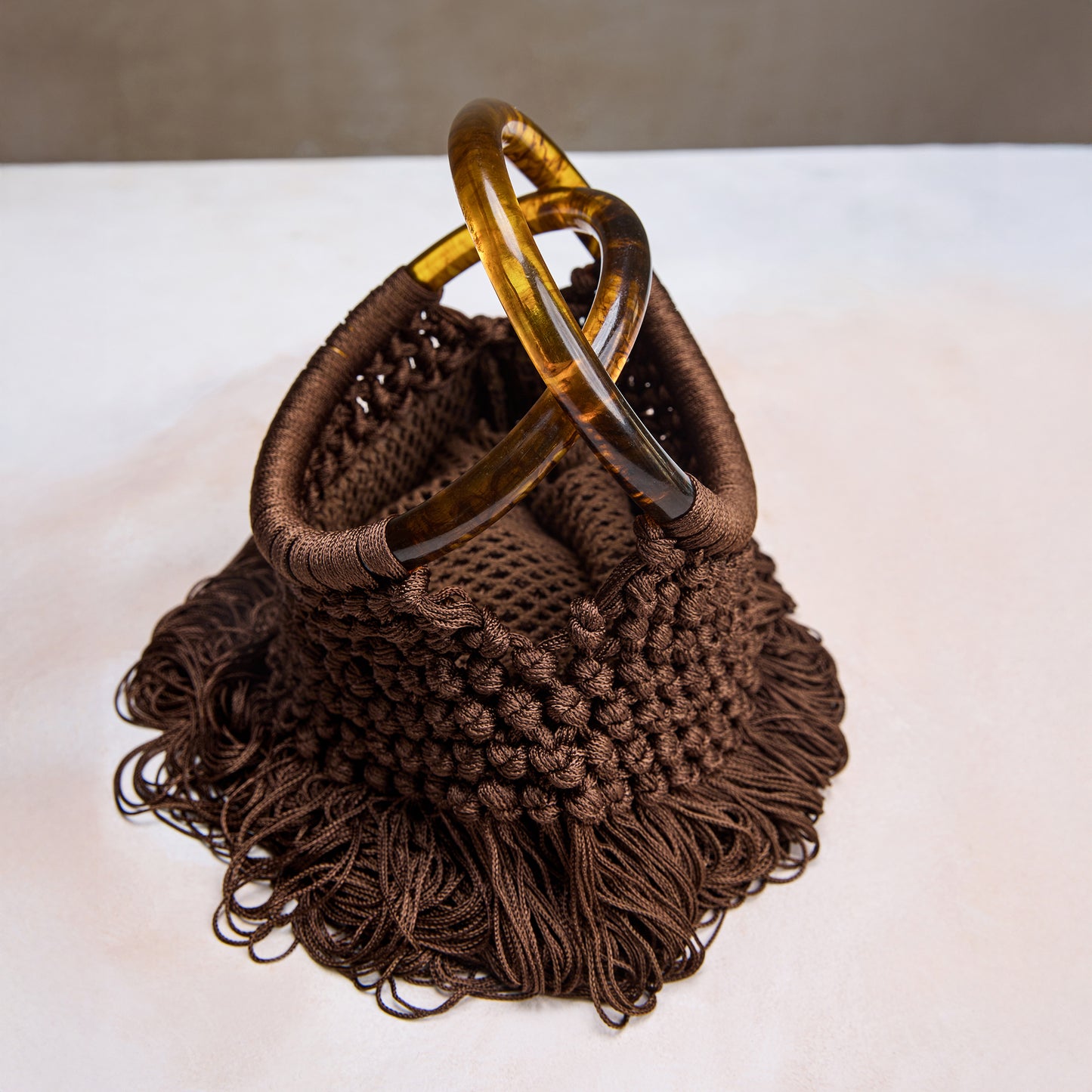 Brown Fringe Statement Bag – Designer Boho Tassel Handbag for Weddings & Resort Wear