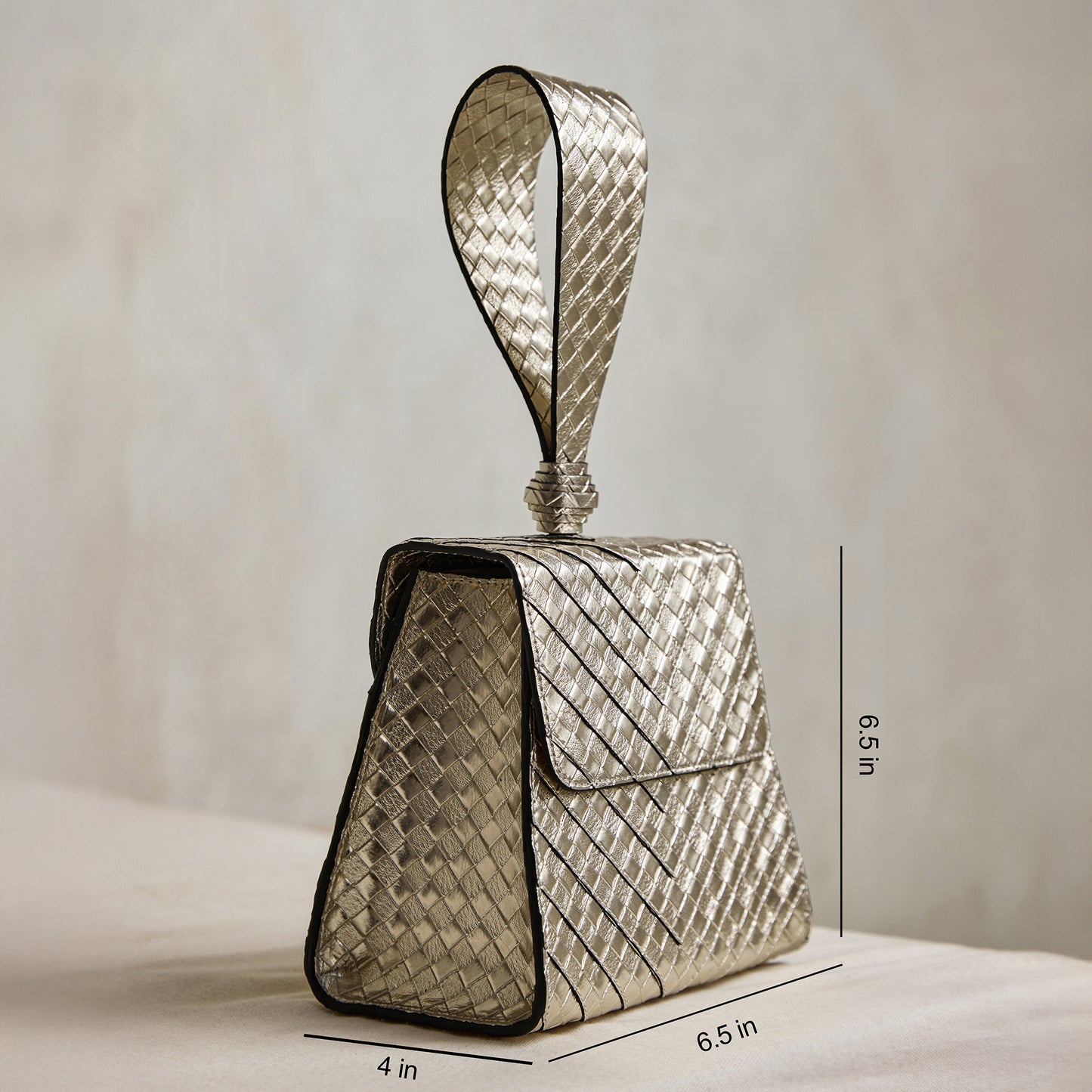 Golden Wristlet Clutch – Metallic Gold Party & Wedding Handbag for Women