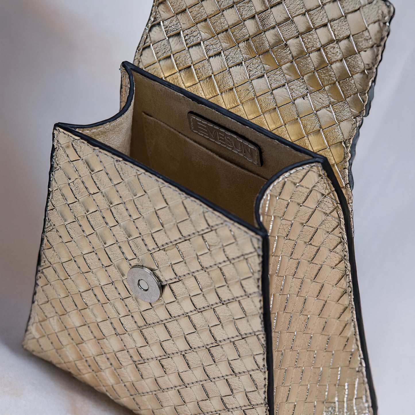 Golden Wristlet Clutch – Metallic Gold Party & Wedding Handbag for Women