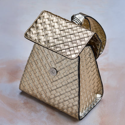 Golden Wristlet Clutch – Metallic Gold Party & Wedding Handbag for Women