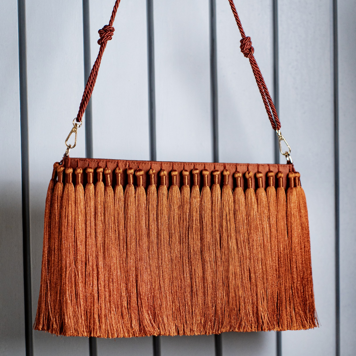HER — Rust Tassel Bag