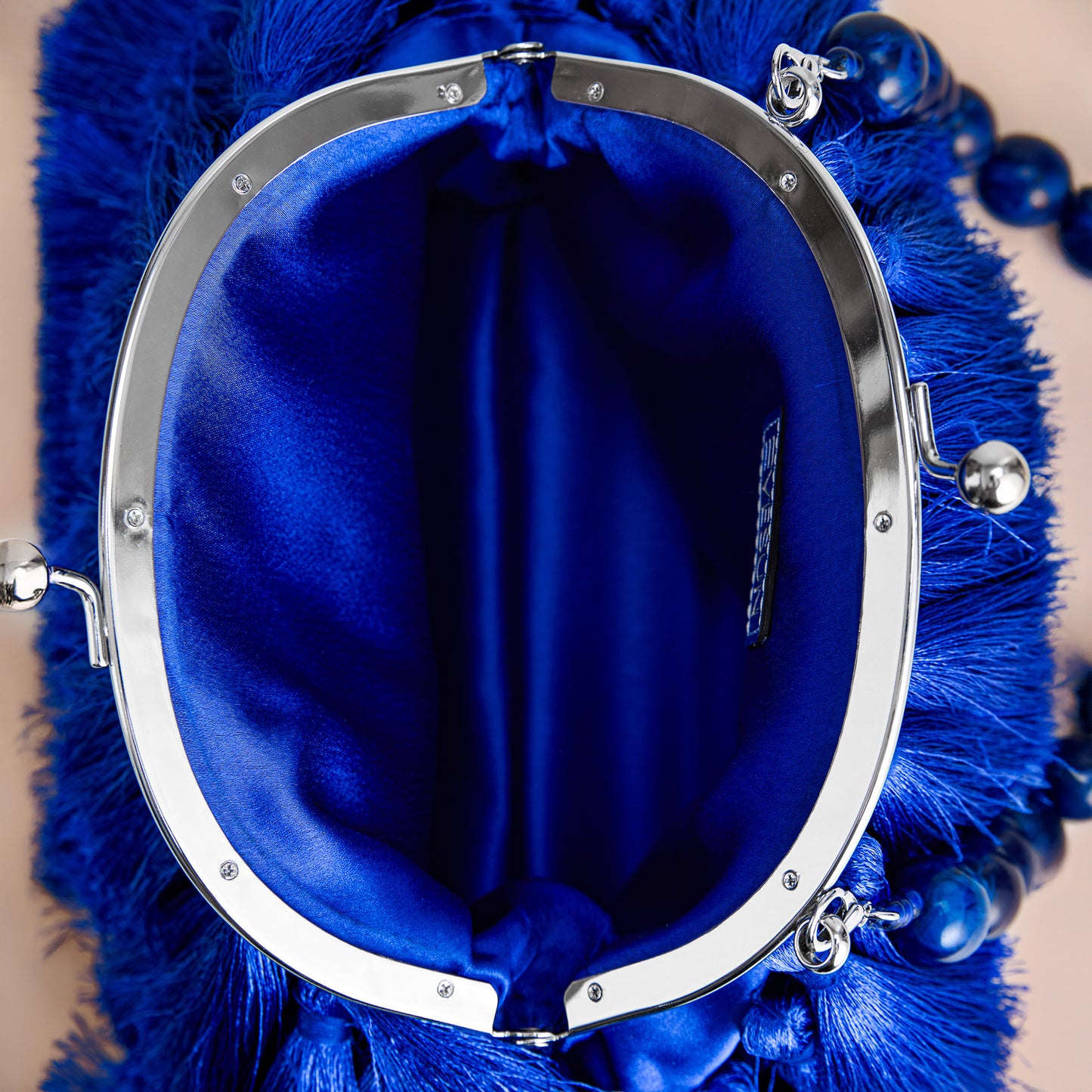 Royal Blue Tassel Evening Clutch – Showstopper Party Bag
