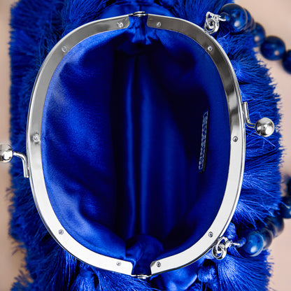Royal Blue Tassel Evening Clutch – Showstopper Party Bag