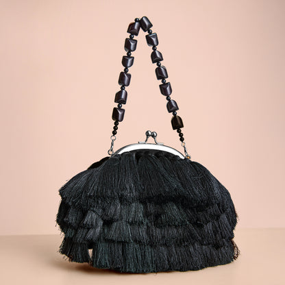 Royal Blue Tassel Evening Clutch – Showstopper Party Bag