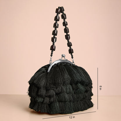 Royal Blue Tassel Evening Clutch – Showstopper Party Bag
